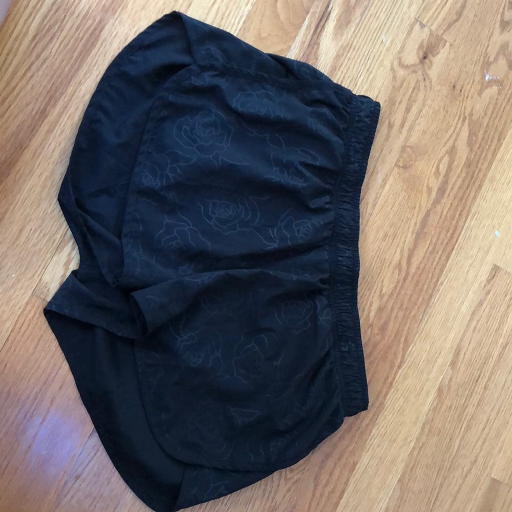 Old navy black shorts with rose detailing